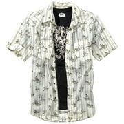 Men's Print Western Shirt with Tee Set