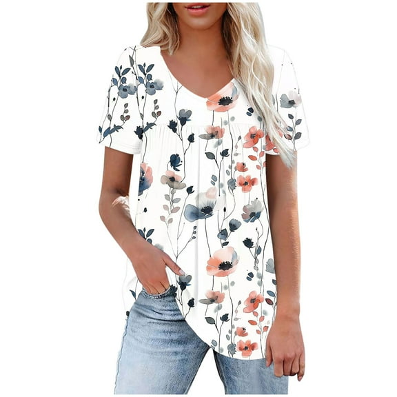 Sexy Tops For Women 2025 Summer Summer Tops 2025 TrendyVneck Tshirts Shirts For Women Graphic DressyWhite Cotton Button Up Blouse For WomenT Shirts For Women Plus Size 5X