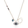 thumbnail image 1 of Titanium Steel Pendant Devil's Eye Minimalist Rose Gold Crystal Clawbone Does Not Fade, 1 of 5