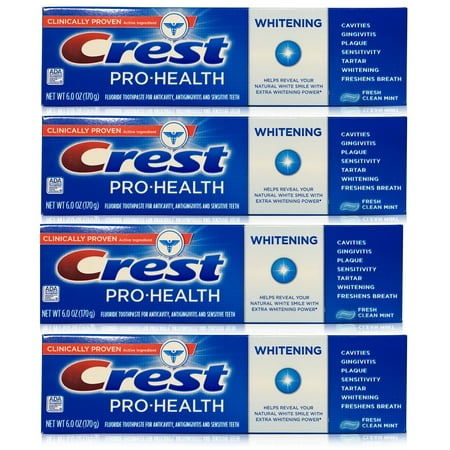 Pro-Health Whitening Fresh Clean Mint Toothpaste 6 Oz (Pack of 4)