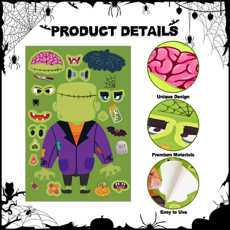 10/30/50/100 Pieces Disney Horror Halloween Witch Prank Stickers