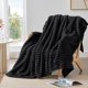 thumbnail image 1 of Cobija Tamaño Individual para Sofá, Sillón, Cama, Cobija de Cama Negra Súper Suave de 230GSM con Rayas para Oficina, Picnic, Viaje, Recámara, Cálida, Acogedora, Ligera, Decoración Del Hogar para Toda, 1 of 7