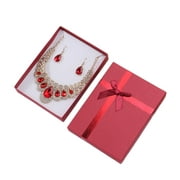 Goutte strass pendentif collier et boucles d'oreilles ensembles de bijoux pour femmes Costume de mariage accessoires de fiançailles