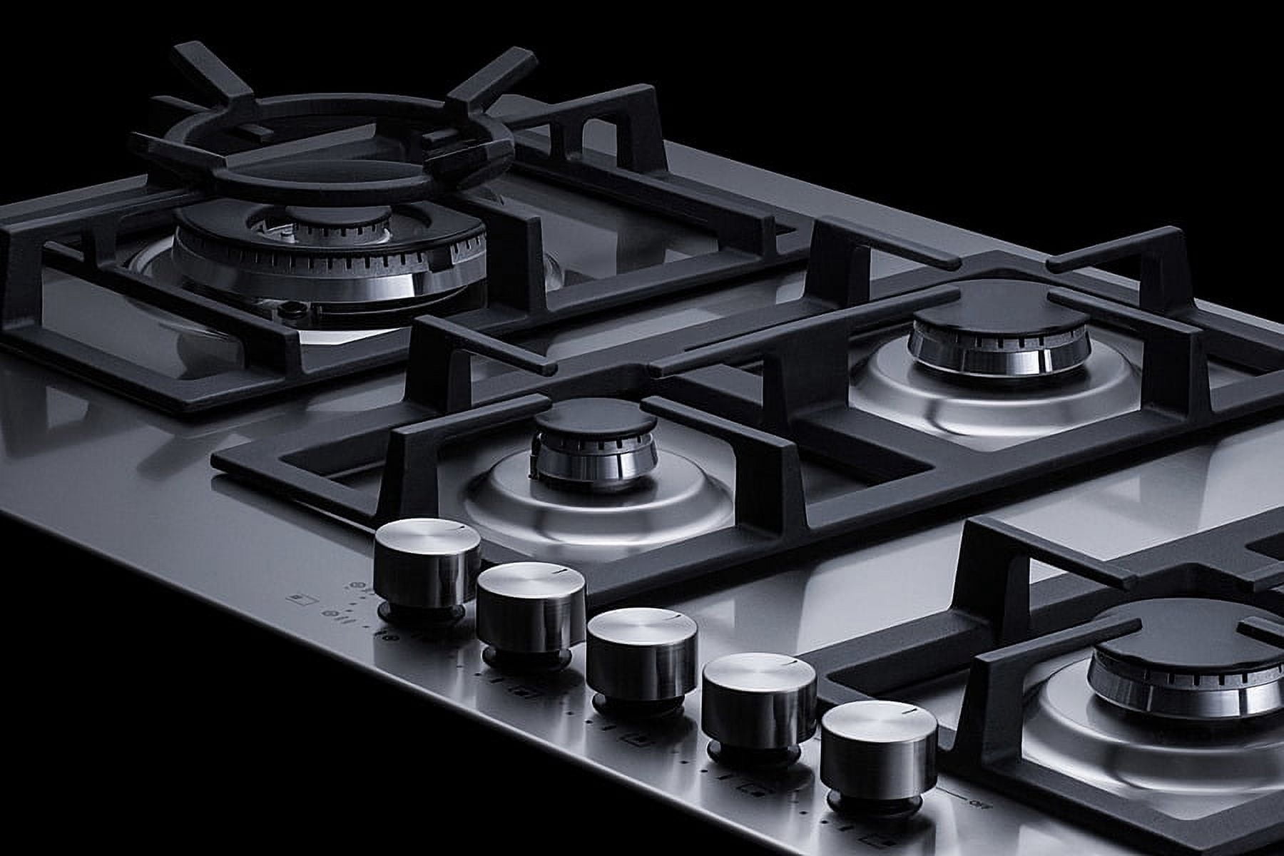 34" Wide 5-Burner Propane Gas Cooktop In Stainless Steel