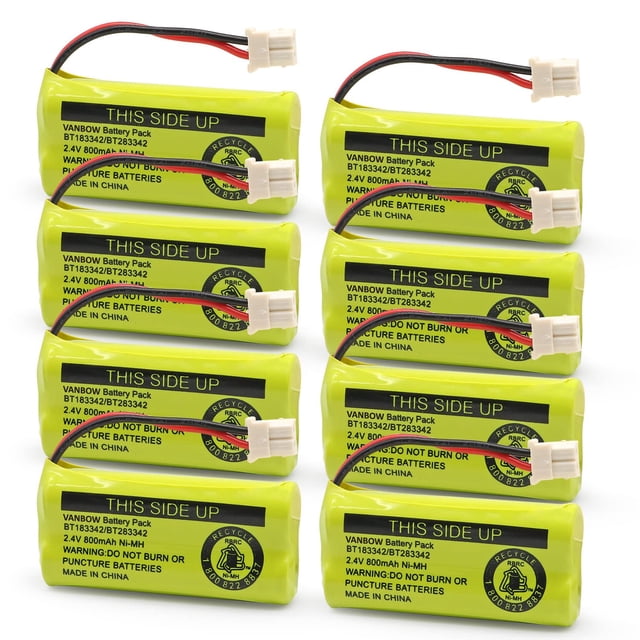 Batería VANBOW BT183342, 2,4 V, 800 mAh, Ni-MH, paquete de 8