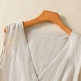 thumbnail image 5 of PBFRDSJ Cotton Linen Vest for Women Summer Sleeveless V Neck Button Down Tank Tops Lightweight Business Casual Jacket with Pockets, 5 of 9