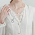 thumbnail image 2 of Broche Flor Giratorio Incrustado Moda Ropa Accesorio Broche Floral Perla, 2 of 8