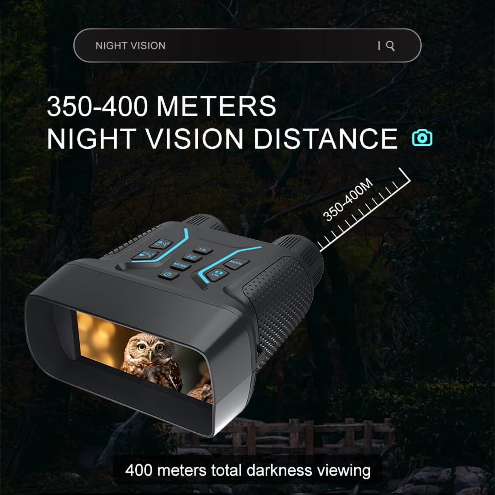 BekinTek Full Color 4K 36MP Night Vision Binoculars Rechargeable Digital Telescope Infrared Night View NVG Goggles 400m Full Dark Observe with Starlight Sensor 7x IR 8x Zoom Large HD Screen
