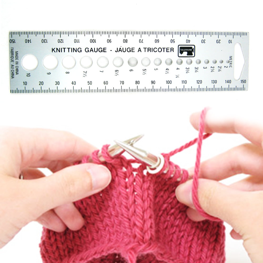 Knitting Accessories Needle Gauge Inch Sewing Ruler Tool CM 2-10mm SizeasureY Nq