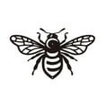 thumbnail image 2 of Vadktai Bee Metal Wall Art Decor, Wall Sculpture Hanging Decoration, Sign Iron Outline Wall Art Black Rustic Decor, Ornament Wall for Garden, Indoor, Outside, Living Room, Home, Office, 2 of 6
