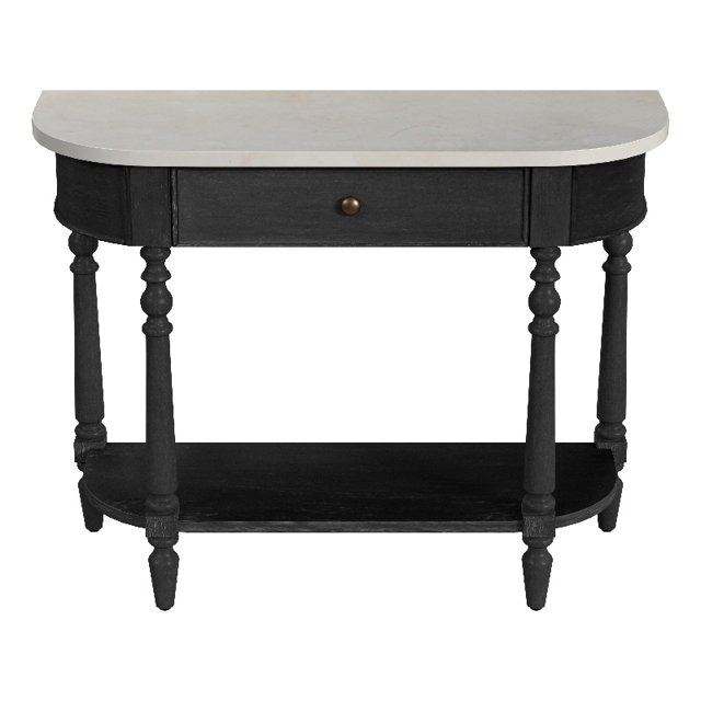 Butler Specialty Company Danielle Marble 40" One- Drawer Console Table - Black