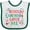 White and Green, variant on Inktastic Nonna and Nonno Love Me Girls Baby Bib