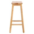 thumbnail image 3 of Arman 29" Solid Wood Saddle Seat Bar Stool (Set of 2) in Oak, 3 of 7