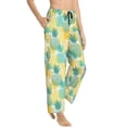 thumbnail image 2 of Naloa Pineapples1 Print Women’s Ultra-Soft Comfy Pajama Lounge Pants with Pockets & Drawstring, 2 of 8