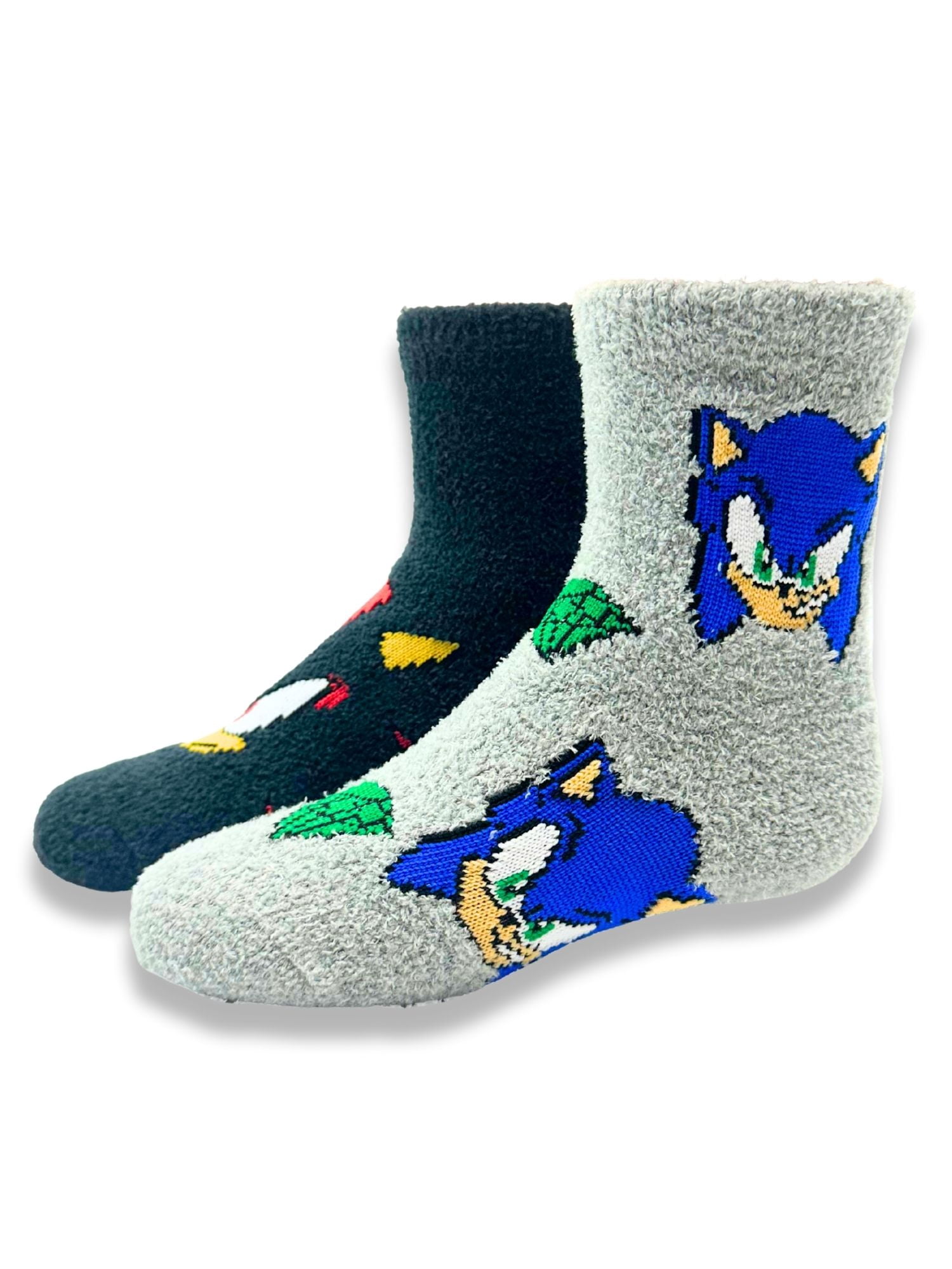 Sonic the Hedgehog Boys Cozy Socks, 2-Pack, Sizes S/M-M/L