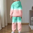 thumbnail image 6 of CAIVO Child Girls Fashion Casual Ice Cream Print Hooded Tracksuits Sweatsuit Long Sleeve Tops And Pants Big Kids Youth Two Piece Outfit Sets With Soft Comfort Fit 10-11 Years, 6 of 8