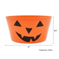 thumbnail image 4 of Large Plastic Jack-o'-Lantern Serving Bowl, Orange, 11.1", Halloween by Way To Celebrate, 4 of 12