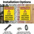 thumbnail image 3 of (2 Pack) X-Ray Radiation Only With Symbol OSHA Caution Radiation Sign 7 Inch X 10 Inch Plastic Sign, Weather Resistant, UV Protected for Workplace, Business, and Construction Site, Made, 3 of 8