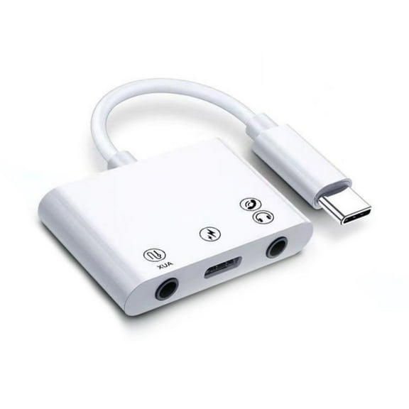 USB C Headphone Adapter 3 in 1 to Type C 3.5mm Jacks Auxs Adapter for Sound and Fast Charging