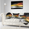 thumbnail image 3 of Designart 3D Gold Silver Wave Design - Abstract Throw Pillow - 12x20, 3 of 5