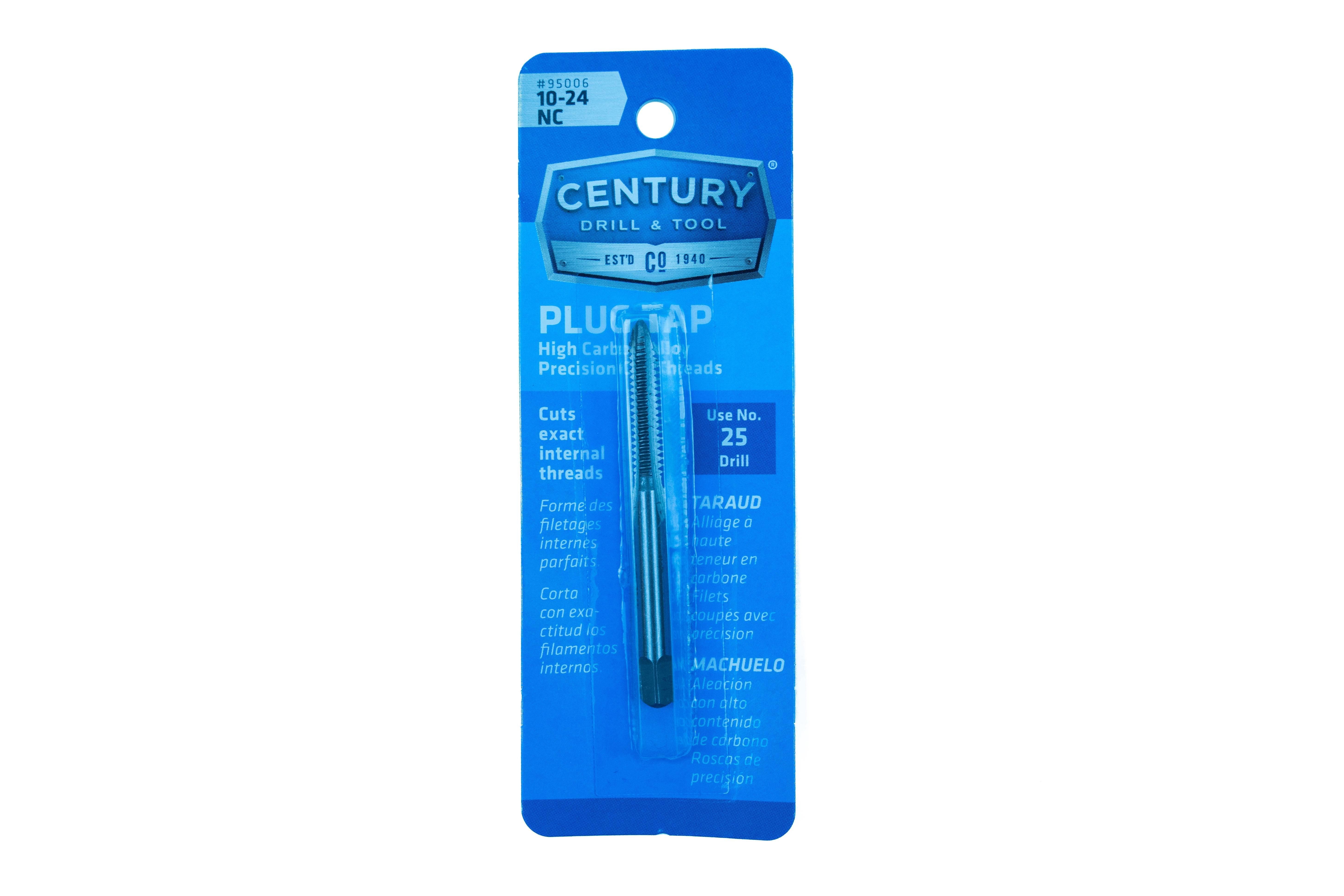 Century Drill & Tool 95006 Machine Screw Plug Tap, 10-24 NC