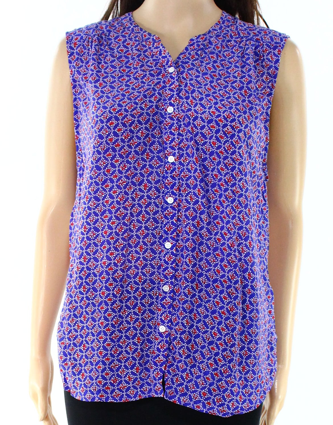 Joie - Joie NEW Blue Womens Size Large L Printed Floral Button Down ...