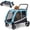 Blue, variant on ModFurne Medium Dog Stroller with Foldable Design, 360° Wheels & Lockable Brakes, 4 Wheels Breathable Mesh Pet Stroller, Green