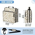 thumbnail image 3 of Zipper Binder with Shoulder Strap 2 inch 3 Ring Waterproof File Folder Organizer Bag 500 Sheet Gold Leopard Print Pattern, 3 of 8