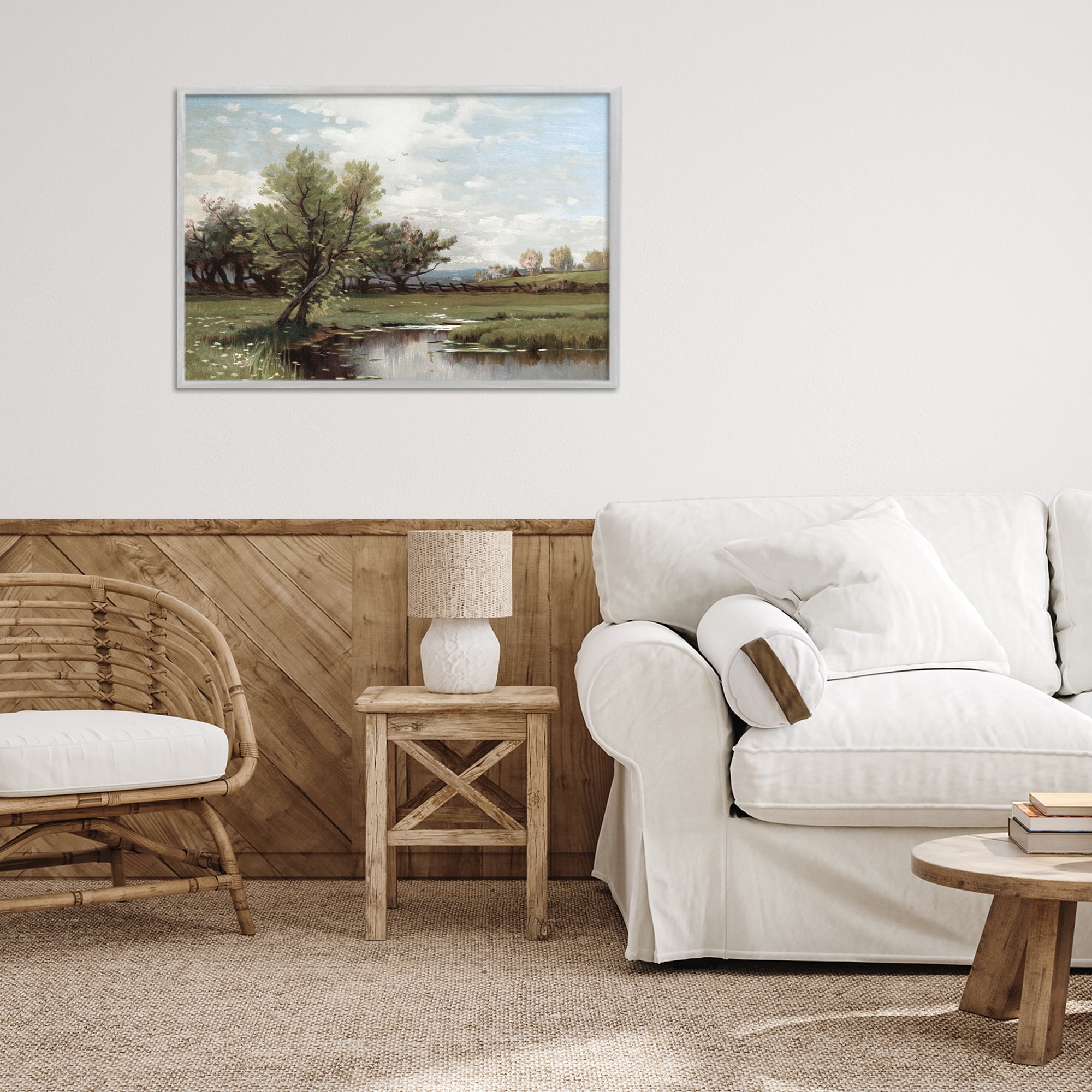 Stupell Industries Ecstatic Spring Landscape Gray Framed Giclee Art, design by Lula Bijoux & co.