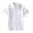 White, variant on 2-14T Girls Shirts School Uniform Toddler Kids T Shirts White Ruffled Turndown Collar Shirt Tops