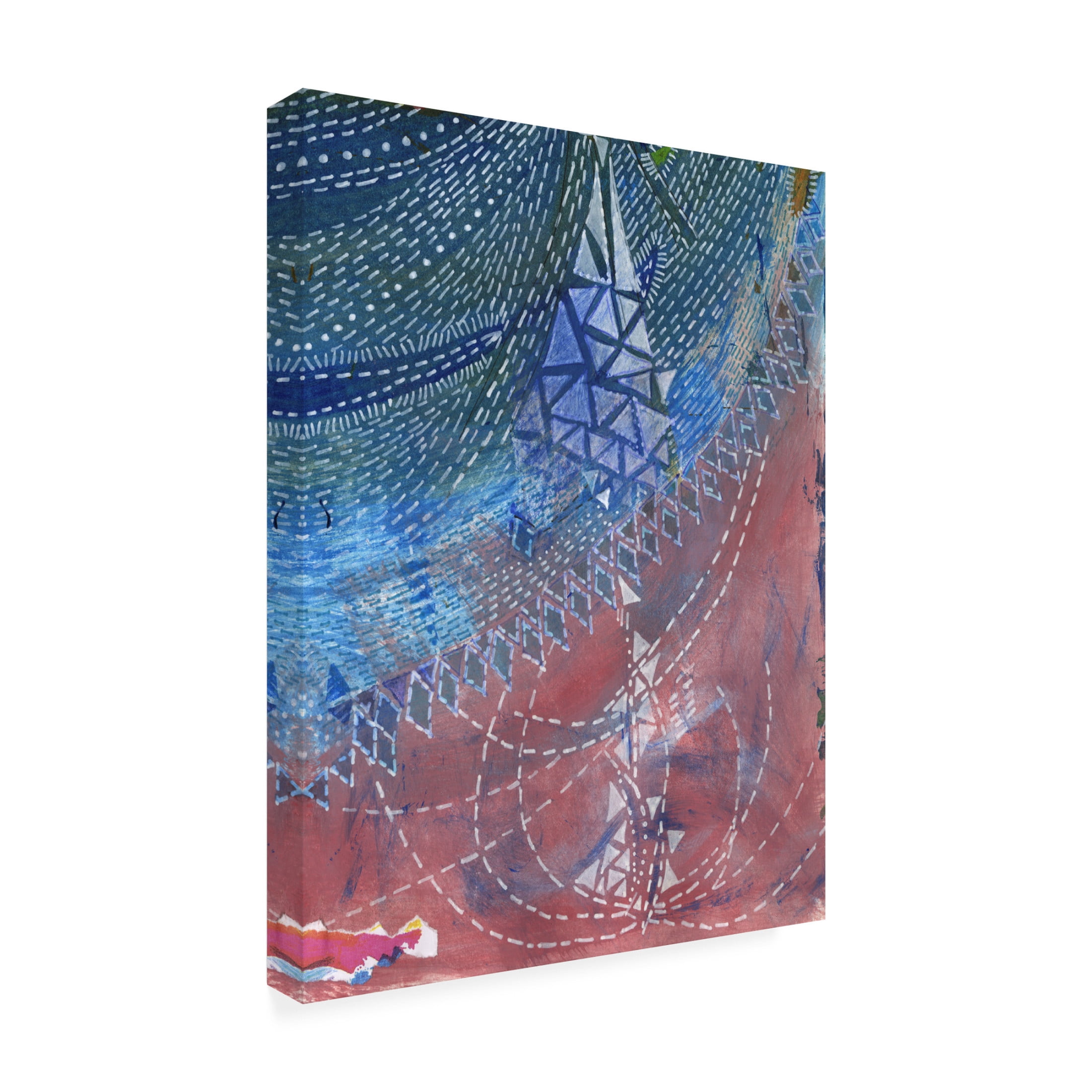 Canvas Wall Art - Medha Karandikar 'Spiritual Journal 7' Wall Art for Living Room, Bedroom, or Office Décor by Trademark Fine Art - 35 x 47 Inches