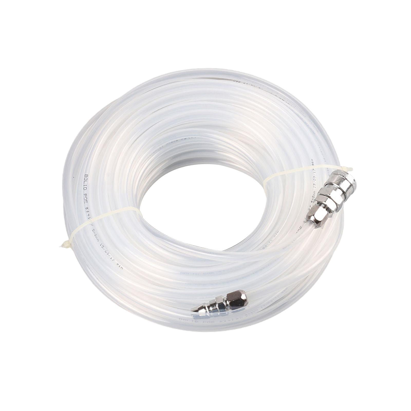 simhoa Pneumatic Straight Tube Air Pump Hose High-pressure Resistant Easy to Use Smooth Multifunctional for Home DIY Work White 20m