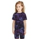 thumbnail image 5 of Balery Lilac Conjunto de Pijama Infantil de Manga Corta con Estampado – Ropa de Dormir de Algodón Suave-Medium, 5 of 5
