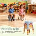 thumbnail image 3 of 6 Pack Plastic Stackable Stools, Linor 11.8 Inch Height Colorful Nesting Stools, Portable Backless Stool, Flexible Seating Chairs for School Home Office, 3 of 7
