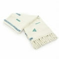 thumbnail image 5 of HomeRoots 516627 Woven Cotton Geometric Throw Blanket, Cream, 5 of 5