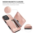 thumbnail image 7 of MYKOMI Compatible with iPhone 16 Pro Max Wallet Case Credit Card Holder, Premium Leather Kickstand Flip Hidden Magnetic Clasp Durable Shockproof Protective Cover for 6.9 inch, 7 of 7