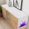thumbnail image 4 of Modern Purple Table Runner - 90 Inch Long, Kitchen Dining Table Runner Dresser Scarves, Gradient Floral Abstract Bohemian White Farmhouse Decor for Coffee Tables Wedding Party Banquet, 4 of 8