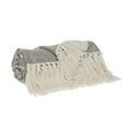 thumbnail image 2 of Parkland Collection Mio Gray Transitional Stripe Woven Throw Blanket, Decorative Couch Throw, 50 x 60 in, 2 of 4