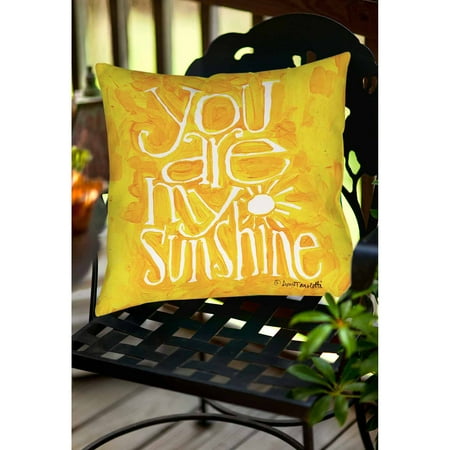 Thumbprintz You are my Sunshine Indoor/Outdoor Pillow, 16" x 16