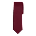 thumbnail image 4 of Jacob Alexander Men's Solid Color Regular Length Neck Tie - Burgundy, 4 of 8