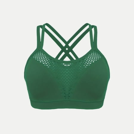 Womens Bras Women s Fashion Solid Color Sports Bra Thin Belt Shockproof Underwear Sports Plus Size Bras for Women Full Coverage Sport Everyday Bra