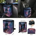 thumbnail image 4 of Renewold Black Horse Galaxy 15 PCS Car Seat Cover Set, with Steering Wheel Seat Belt Cover Rear View Mirror Cover Coaster Trash Cans Keychain Air Vent Storage Bag Universal Fit, 4 of 7
