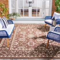 Safavieh Courtyard Angela Medallion Indoor/Outdoor Area Rug, Chocolate/Cream, 8' x 11'