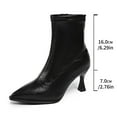 thumbnail image 4 of Wowcloth Ankle Boots for Women – Stylish Winter Casual Pointed Toe with Side Zipper & Slim High Heel for Fashion Everyday Outfits, 4 of 9