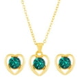 thumbnail image 2 of Conjunto de collar, pendientes y pulsera de cristal para mujer, regalo de San Valentín, collar de aleación., 2 of 4