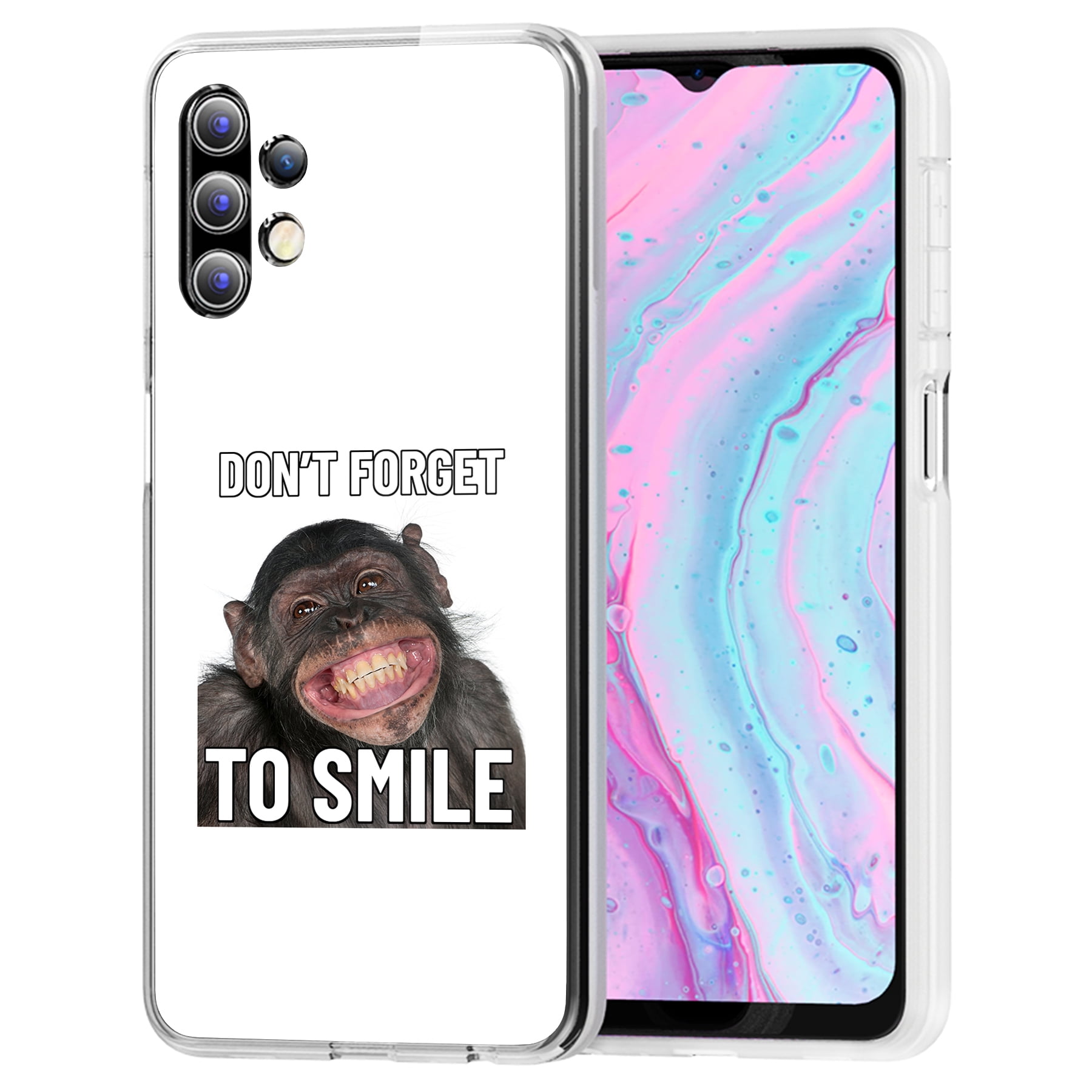 TalkingCase Slim Phone Case Cover Compatible for Samsung Galaxy A32 5G, Funny Meme Smile Print, Lightweight, Flexible, Soft, USA TalkingCase Slim Phone Case Cover Compatible for Samsung Galaxy A32 5G, Funny Meme Smile Print, Lightweight, Flexible, Soft, USA