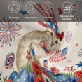thumbnail image 6 of 4th of July Cloth Napkins, Independence Day Patriotic Flowers Cat Beige Washable and Reusable Dinner Napkins Set of 6, Table Napkin for Kitchen Party Birthday Wedding Hotel Housewarming 20"x20", 6 of 9