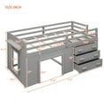 thumbnail image 5 of Cfowner Wooden Loft Bed with Cabinet and Shelf, Twin Size, Gray, 5 of 6