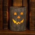 thumbnail image 4 of ievspot Halloween Pumpkin Candlestick Holders Retro Resin Candle Lanterns Halloween Pumpkin Candle Holder Retro Resin Hollow Candlestick for Vintage for Fall, 4 of 8
