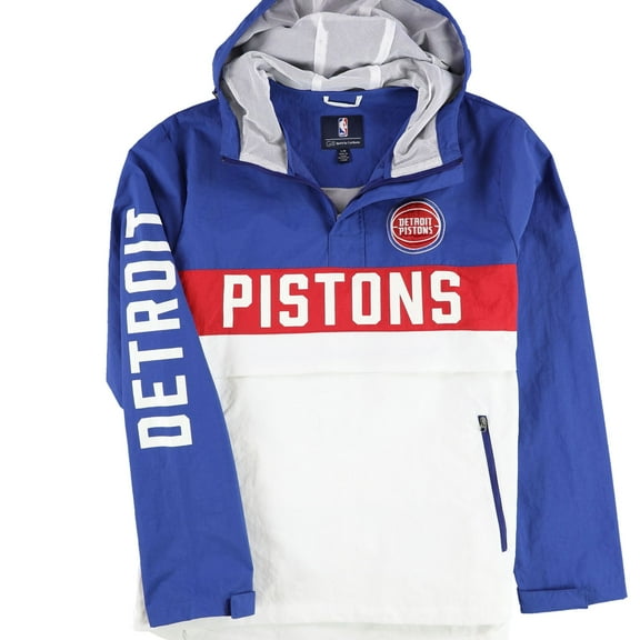 G-III Sports Mens Detriot Pistons Windbreaker Jacket, Blue, Large